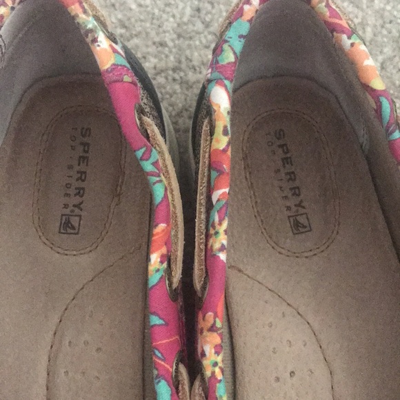 Sperry Top-Sider Floral Boat Shoes Size 7.5 - Picture 3 of 9